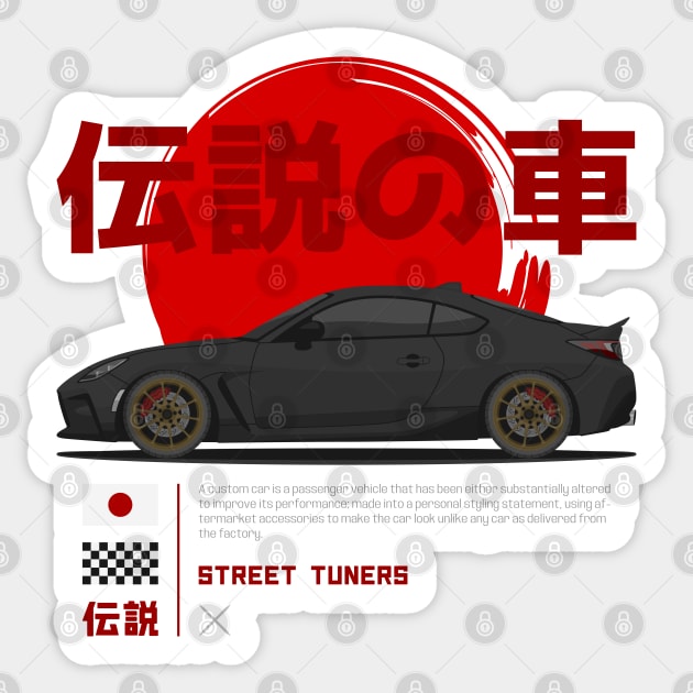 Tuner Black GR86 JDM Sticker by GoldenTuners